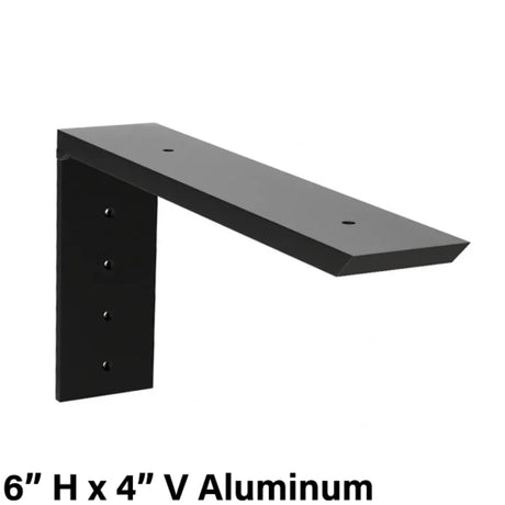 The Original Granite Bracket Regular Wood Shelf Bracket 6 in H x 4 in V Aluminum