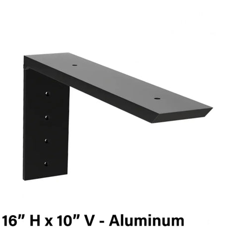 The Original Granite Bracket Regular Wood Shelf Bracket 16in H x 10in V Aluminum