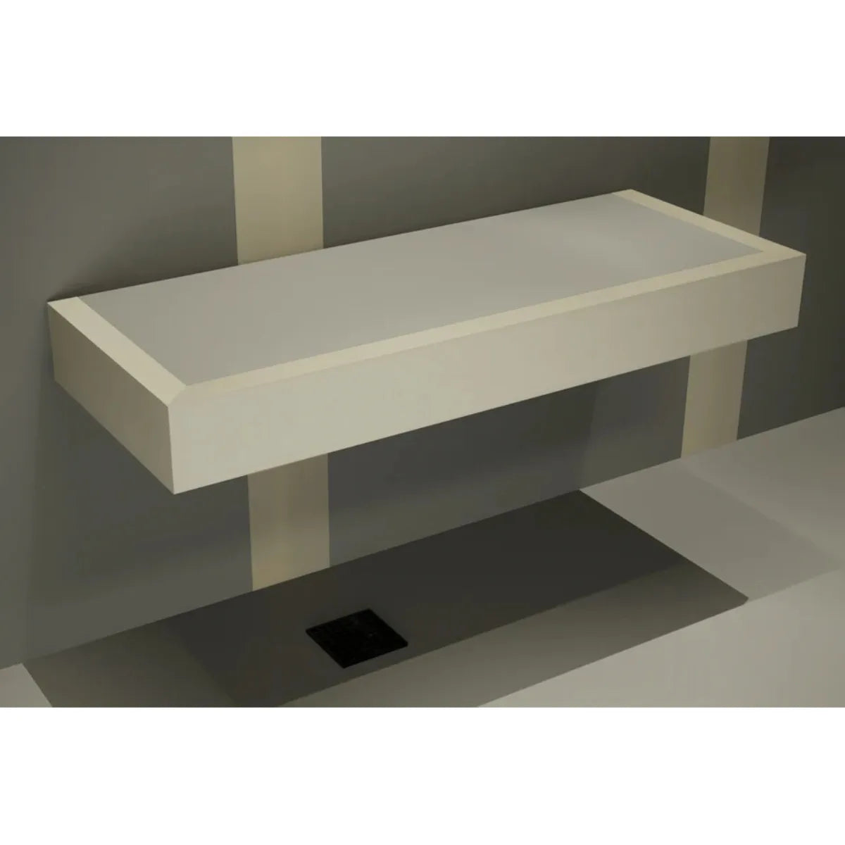 Floating corner shower fashion bench