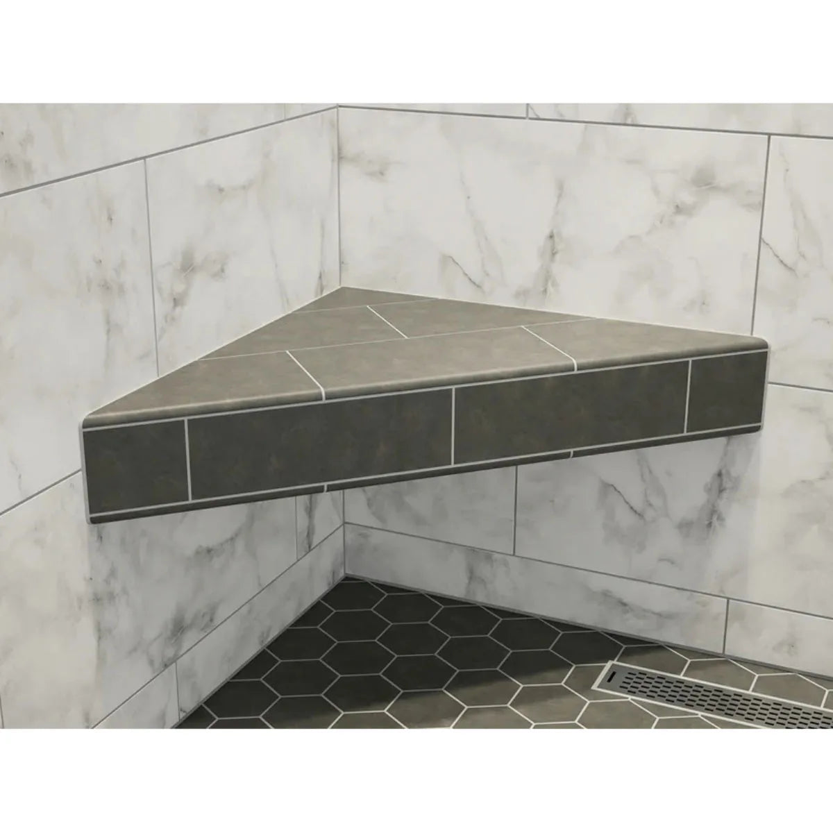 Triangular shower bench sale