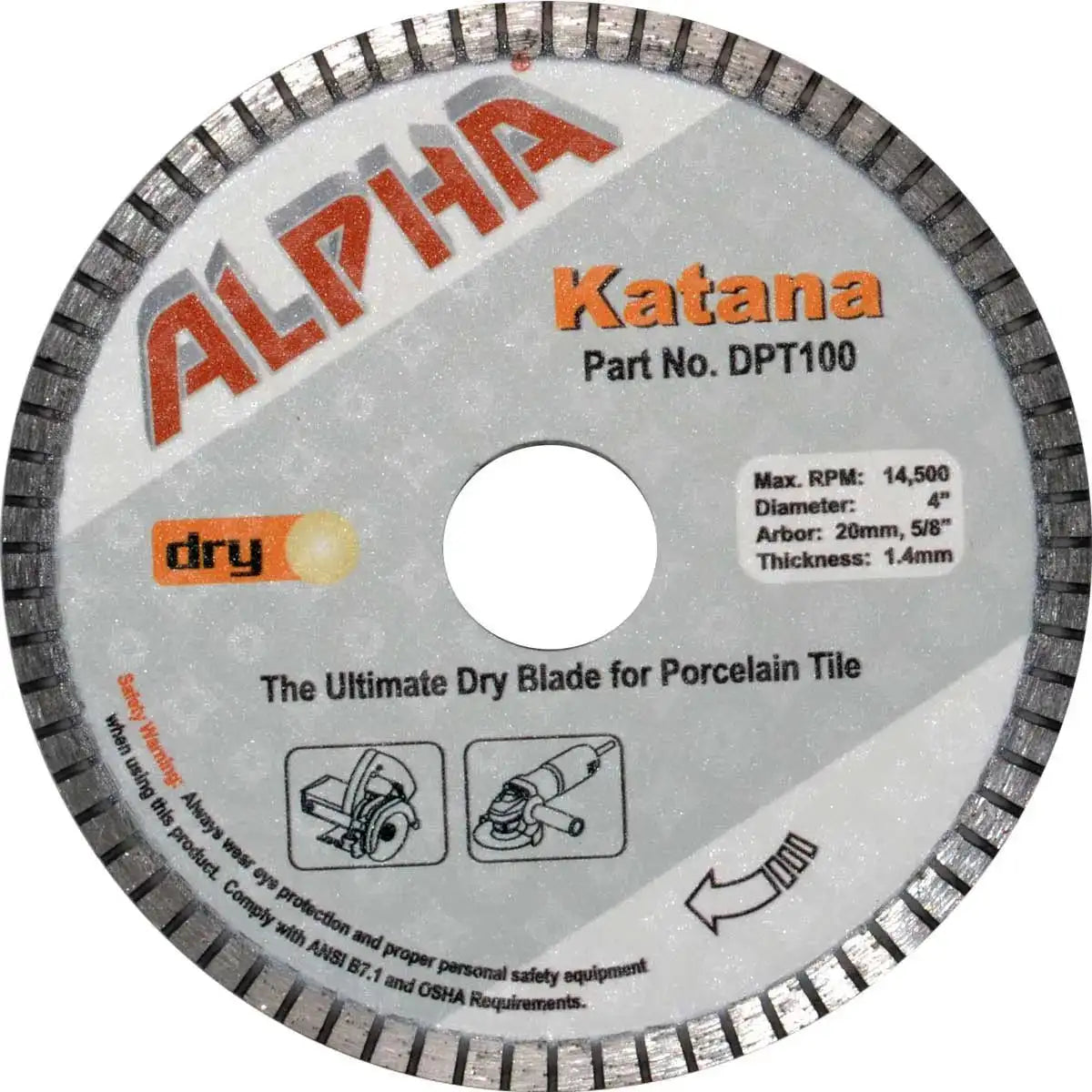 Alpha Katana Dry Tile Blade