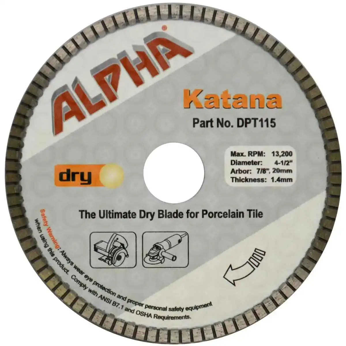 Alpha Katana Dry Tile Blade