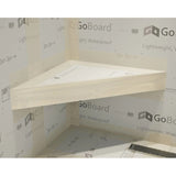 The Original Floating Corner Shower Bench Kit with GoBoard