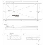 Hydro-Blok Classic 36" x 72" Shower Pan w/ Offset Drain technical drawing