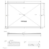 Hydro-Blok Classic 60" x 84" Shower Pan w/Drain