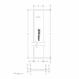 Hydro-Blok Classic Shower Presloped 12" x 72" Pan Extension technical drawing