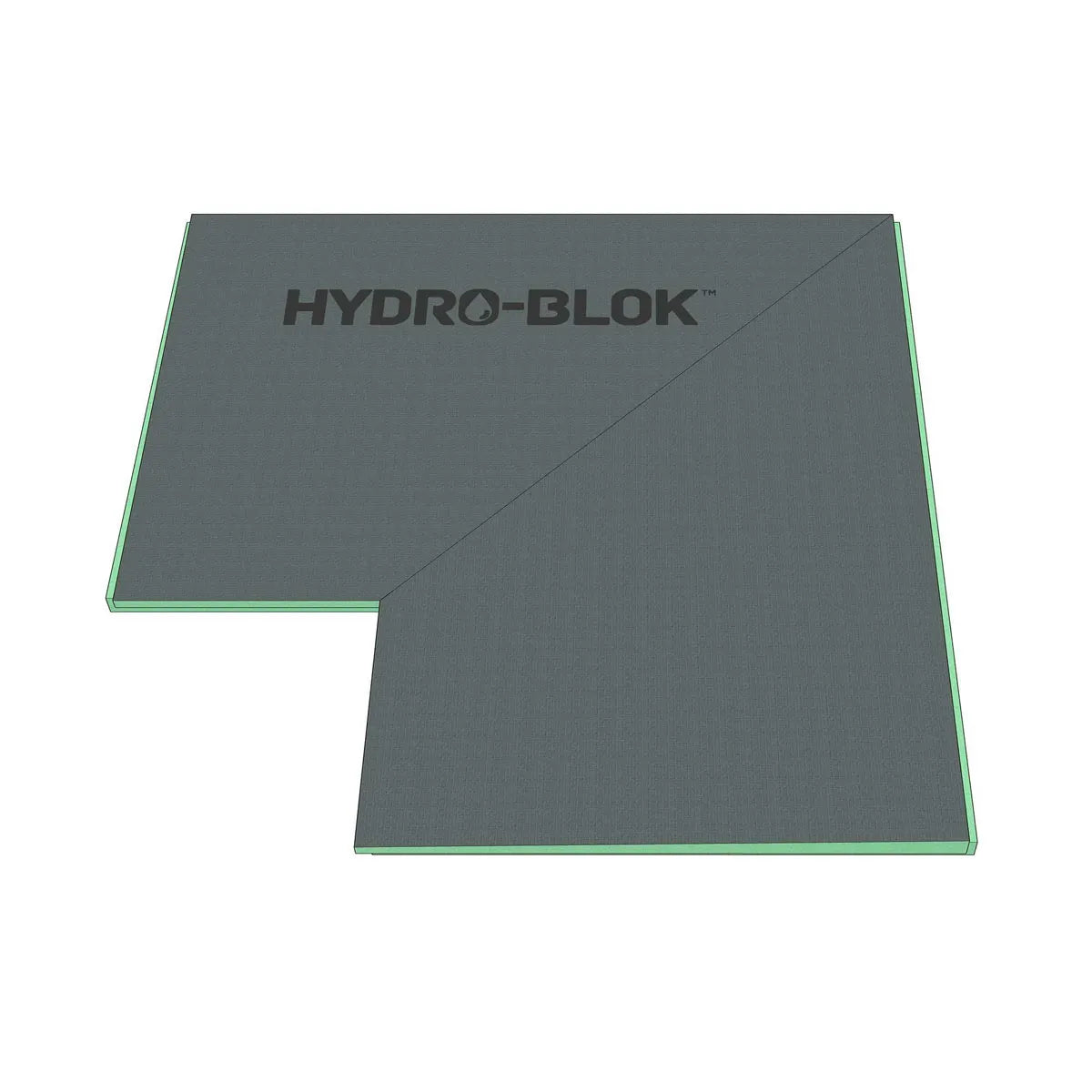 Hydro-Blok Classic Shower Presloped 36" x 36" Corner Pan Extension top view