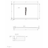 Hydro-Blok Single Slope 60" x 36" Shower Pan drawing