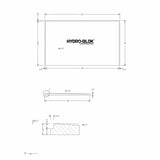 Hydro-Blok Single Slope 72" x 48" Shower Pan drawing