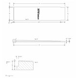 Hydro-Blok Single Slope 18" x 72" Side Extension technical drawing