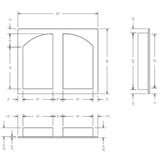 HBRDASN3226 32” x 26” Recessed Double Arch Niche