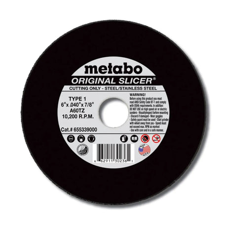 Metabo Original Slicer 6" Cut-Off Wheel