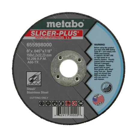 655998000 - 6" Slicer Plus Steel Cutting Wheel