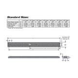 Noble Company Freestyle linear drain standard sizes