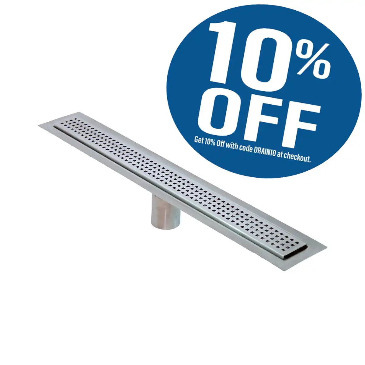 Drains Unlimited Linear Floor Drains - Brushed Stainless Steel