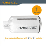 POWERTEC 1 Micron Dust Filter Bag for Wall Mount Dust Collectors