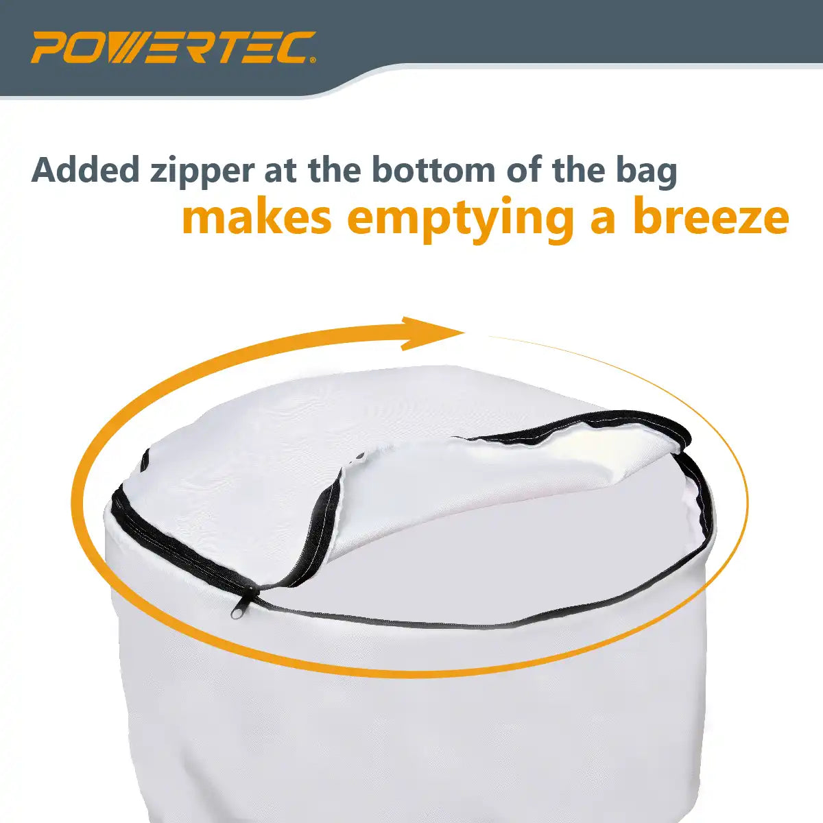 POWERTEC 1 Micron Dust Filter Bag for Wall Mount Dust Collectors