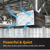 POWERTEC Remote Controlled 3-Speed Air Filtration System