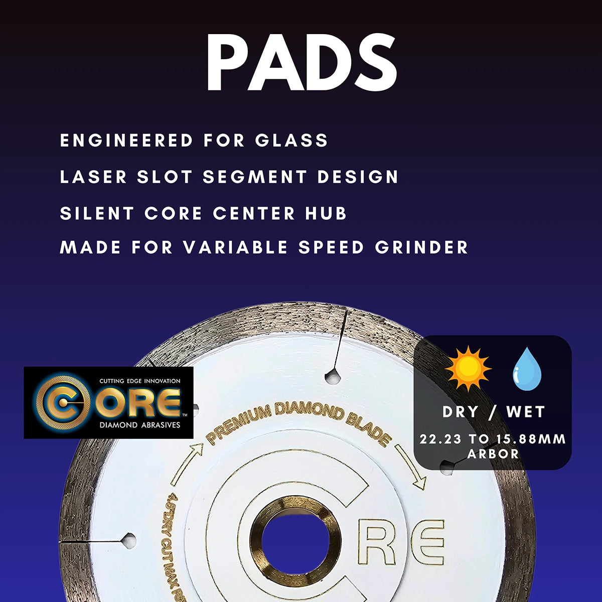 PADS Series Blade for glass