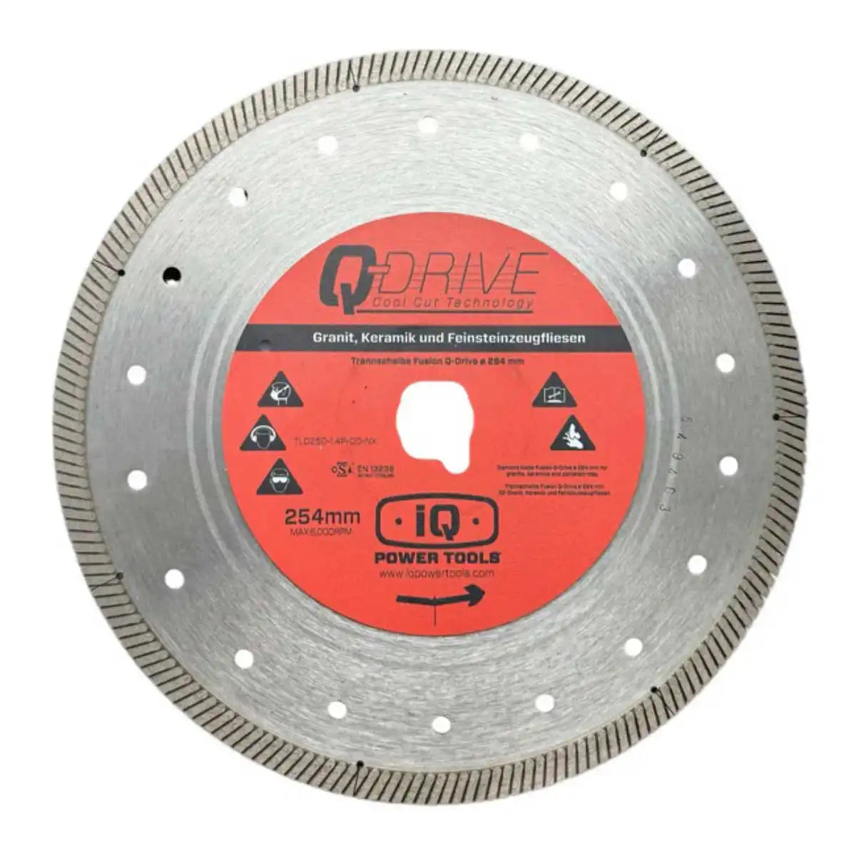 iQ Power Tools 10" Q-Drive Plus Dry Diamond Blade - Finishing Touch