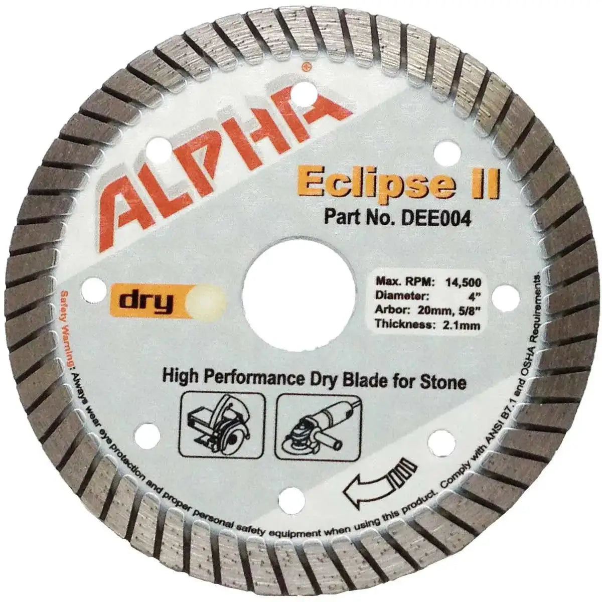 Alpha Eclipse II & Q Granite Diamond Blade