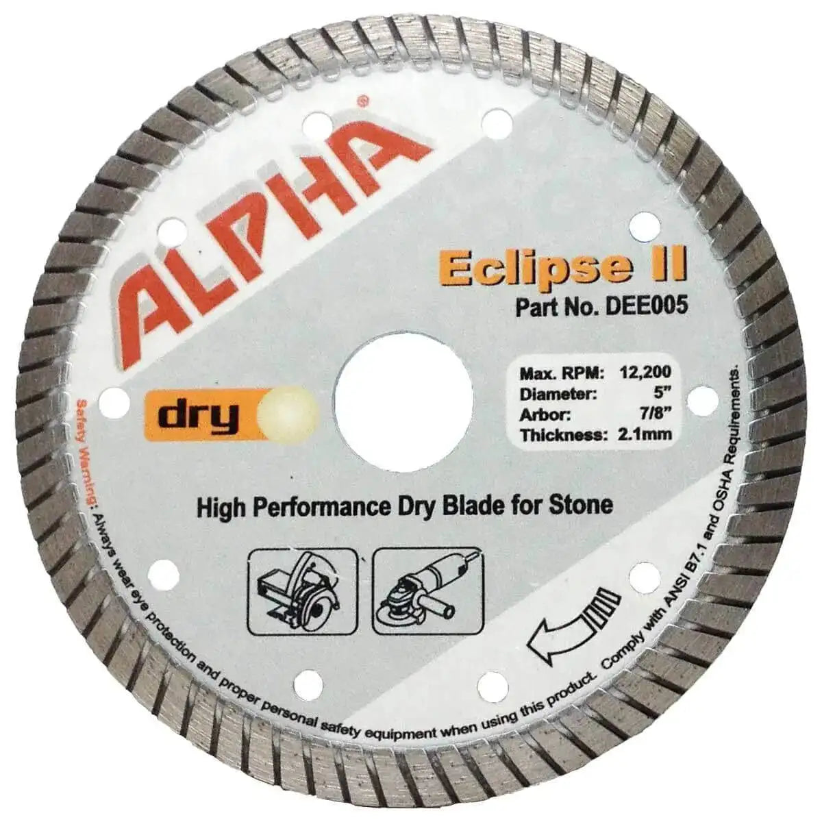 Alpha Eclipse II & Q Granite Diamond Blade