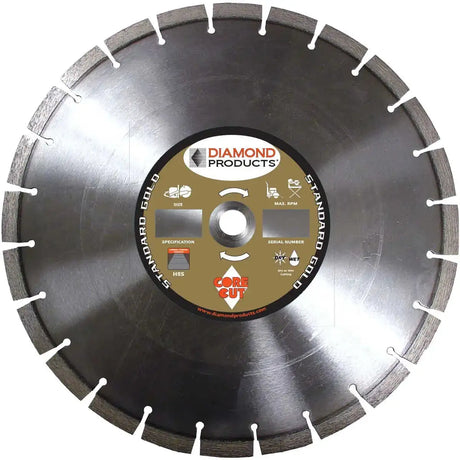 Core Cut H8S Standard Gold Dry Diamond Blade