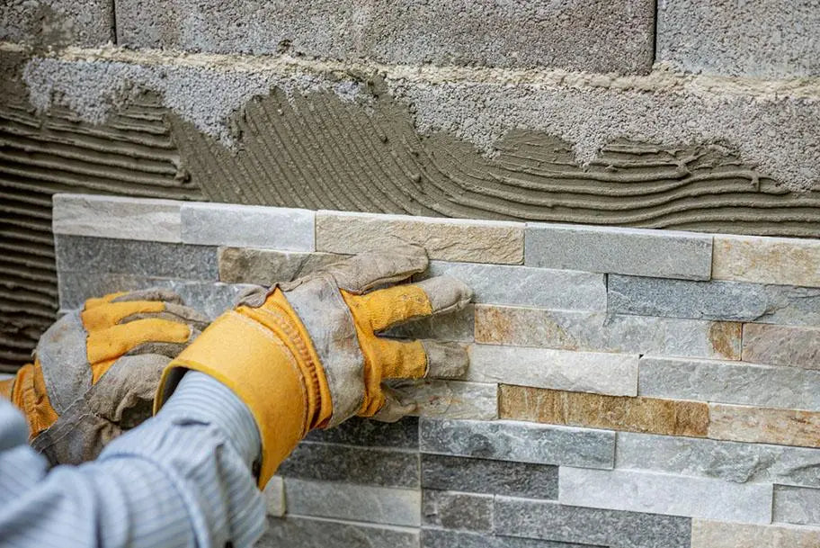 pressing in ornamental tile