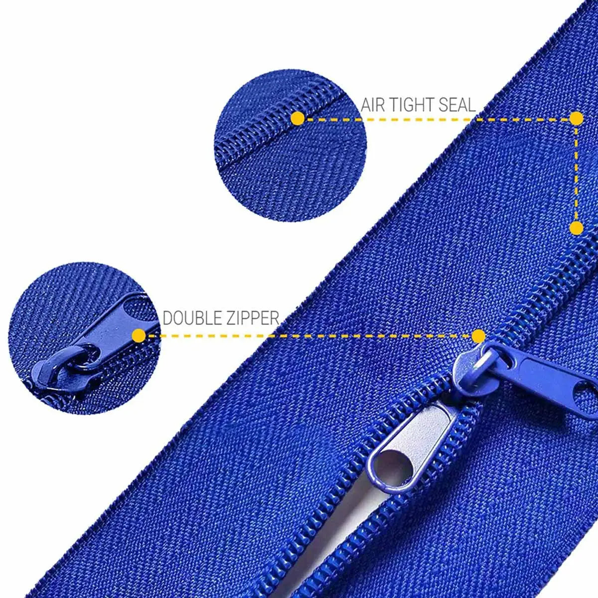 zip-up cloth peel and stick zippers is airtight	